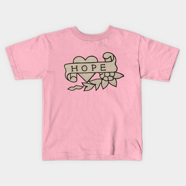 Hope Tattoo Design Kids T-Shirt by rad_def